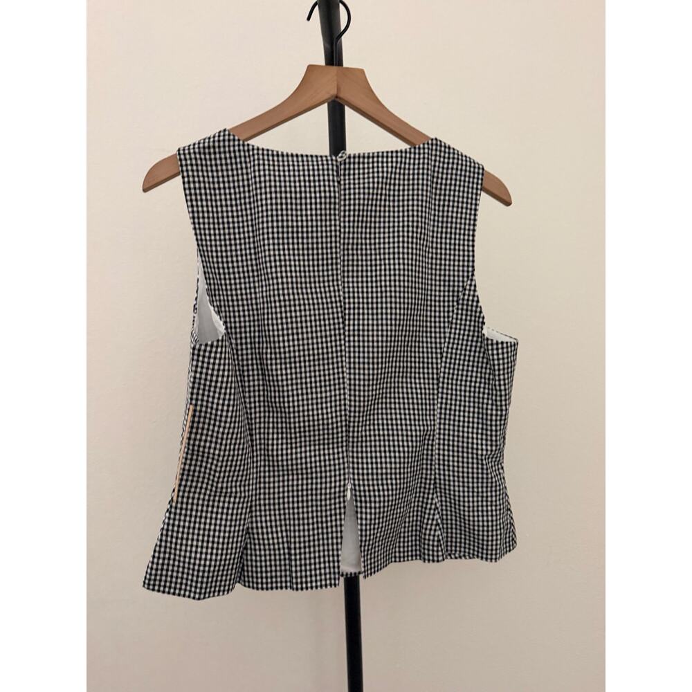 New few Moda O.P.T Aveline linen plaid skirt set $222 sz 0 - Picture 8 of 8